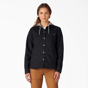 Dickies Women's Duck Hooded Shirt Jacket - 1 of 3