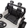 TopComfy Baby Walkers Two Seater Kids Ride On Car Kids Toy Kids Gift Big Seat Width Four Wheel Suspension Rear for Kids, White, 44.49"*25.79"*14.57" - 4 of 4