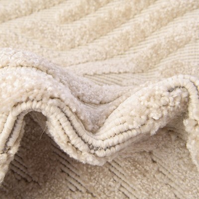 Beige Geometric Flat-Woven Outdoor Rug, 5' x 8', Reversible and Washable