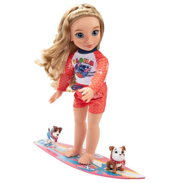 Disney ILY 4EVER Muñeca de 18" inspirada en Stitch y set de cachorro de playa, cabello rubio/ojos azules 5