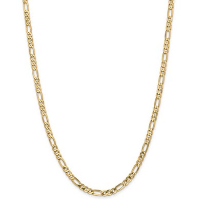 Black Bow Jewelry 4.75mm 14k Yellow Gold Flat Figaro Chain Necklace