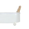 Trough Mini Planter White Metal, Reed & Wood by Foreside Home & Garden - 4 of 4