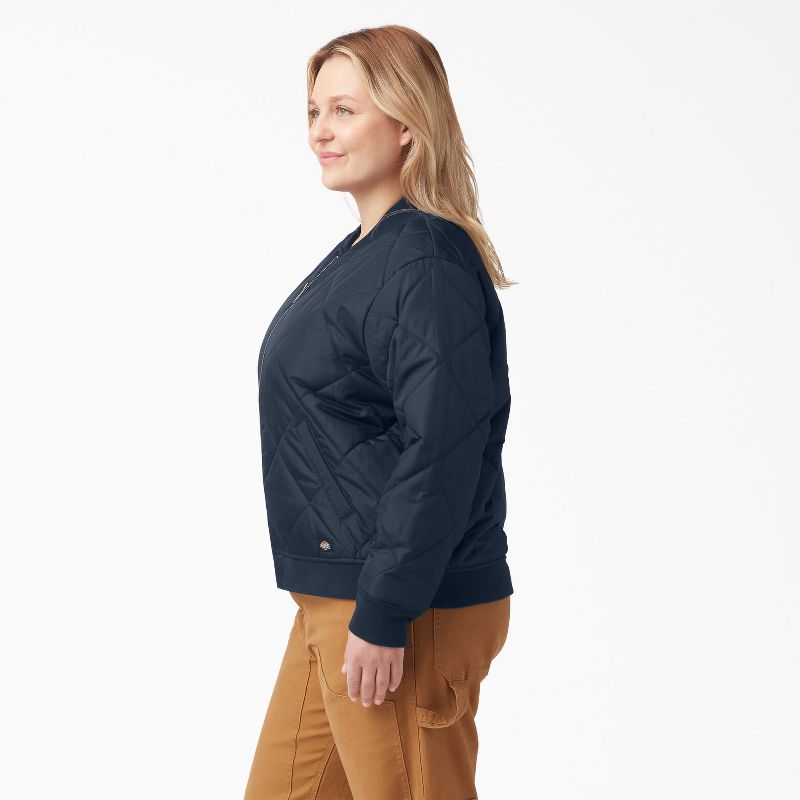 Dickies Women's Plus Quilted Bomber Jacket, 3 of 4