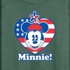Women's - Disney - Minnie Flag Heart Lightweight French Terry Wide Neck Long Sleeve Shirt - 2 of 4