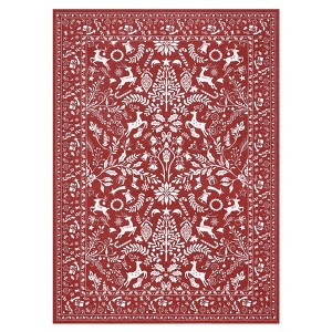 Orieon Christmas Carpet 48x72 in Washable Non Slip Low Pile Soft Area Rug Holiday Floor Mat for Living Room Bedroom - 1 of 4