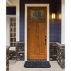 Kate Aurora Lattice 18 in. x 30 in. Tuscany Wrought Iron Designed Non Skid Rubber Outdoor Door Mat - Black - 3 of 3