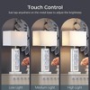 ROTTOGOON Modern Table Lamp Set of 2 Touch Control, Silver Mirror Dimmable Lamp with USB C+A Ports& White Fabric Shade for Living Room Bedroom - 2 of 4