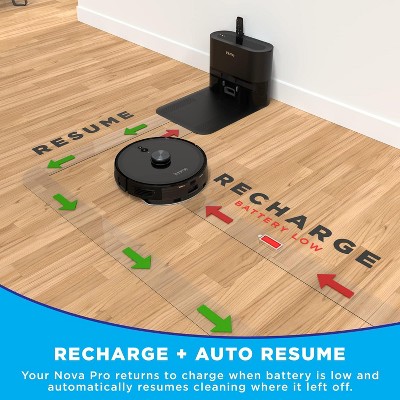 iHome iHRVS1PRO-3BLK-RB AutoVac Nova S1 Pro Self Empty LIDAR Mapping, 150 Min Runtime, Strong Suction Robot Vacuum - Certified Refurbished Grade B