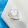 Ross-Simons 12-12.5mm Cultured Pearl and .90 ct. t.w. White Topaz Ring in Sterling Silver - 4 of 4