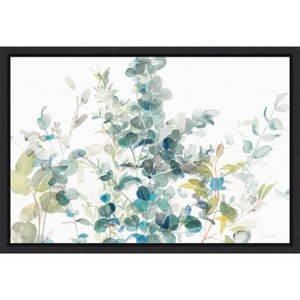 Amanti Art Eucalyptus I White Crop by Danhui Nai Framed Canvas Wall Art - 1 of 4