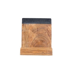 Cook Book Holder Acacia Wood, Marble & Metal by Foreside Home & Garden - 1 of 4