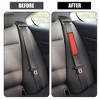 Unique Bargains Universal Seat Belt Shoulder Pad Car Safety Strap Covers Neck Mat for Comfortable Driving Faux Leather Hole 9.65"x2.56" 2 Pcs - 3 of 4