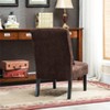Vynxaria Pisano Contemporary Chenille Fabric Armless Accent Chair with Pillow - 3 of 4