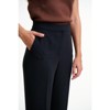 Lafidi Women’s High-Rise Straight Leg Pants – Elastic Waistband Work Trousers with Slash Pockets, Tailored Look - 4 of 4