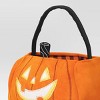 10" Jumbo Pumpkin Halloween Trick or Treat Fabric Basket Orange/Black - Hyde and EEK! Boutique™ - 3 of 4