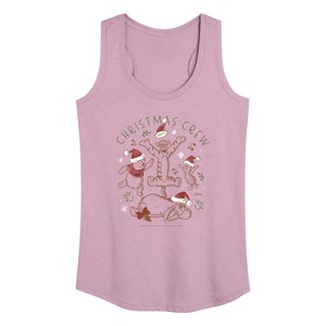 Women's - Winnie the Pooh - Tigger, Pooh, Eeyore, & Piglet Christmas Crew Graphic Racerback Tank - 1 of 4