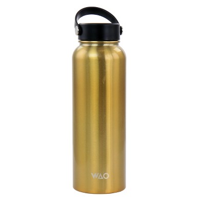 WAO 38 Ounce Thermal Bottle with Lid in Matte Black