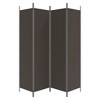 vidaXL Fabric Room Divider, 4-Panel, 78.7"x78.7", Foldable and Easy to Assemble, Versatile Indoor Use, Modern Style, Brown - 4 of 4