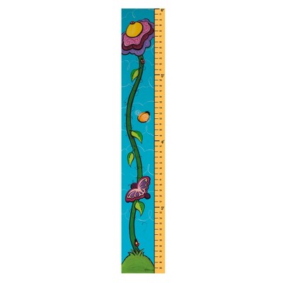 Trademark Fine Art -Sylvia Masek '6 Foot Growth Chart, Flower Sprout'
