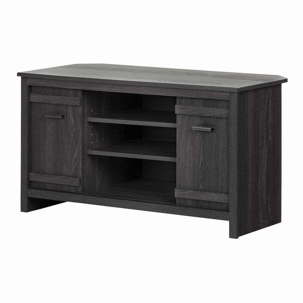 Photos - Display Cabinet / Bookcase Exhibit Corner TV Stand for TVs up to 42'' Gray Oak - South Shore