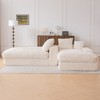 Upholstered Chaise Lounge Ultra-Soft Sleeper Sofa Bed Lazy Single Sofa Leisure Reading Couch with 4 Pillows, No Assembly Required - ModernLuxe - 2 of 4