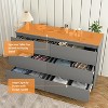 CIPACHO Modern Grey 6 Drawer Double Dresser Roomy Storage Chest Ideal for Bedroom Closet Living Room to Organize Clutter and Enhance Home Elegance - 2 of 4