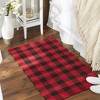 Design Imports Buffalo Check Chindi - Red & Black - 26 X 40 In - 3 of 4