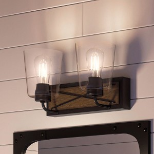 Urban Ambiance Luxury Farmhouse Bath Light 8.25''H x 14.75''W,  Olde Bronze Finish,  Berkeley Collection, UHP3900 - 1 of 4
