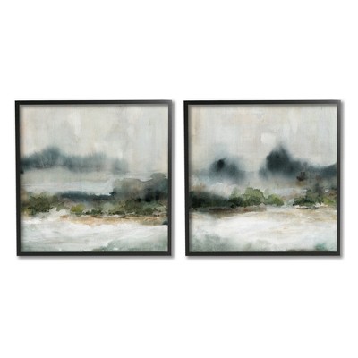 Stupell Industries Somber Mountain Landscape 2 Piece Framed Giclee Art Set
