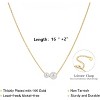 14k Gold Plated Dainty Necklace Simple Pearl Drop Single Charm Pendant Necklace - 3 of 4