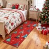 Christmas Area Rug Washable Indoor Decorative Carpet Non Slip Low Pile Xmas Tree Pattern Rug for Living Room Bedroom - 3 of 4