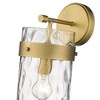 Fontaine 1-Bulb Glass Vanity Light - Dimmable, Damp Rated, 6.5" Wide, Brushed Nickel - 3 of 4