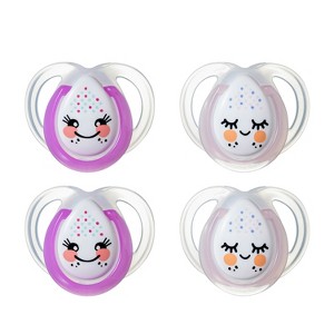 Tommee Tippee Closer to Nature Night Time Baby Pacifier - 4pk Pink, Purple