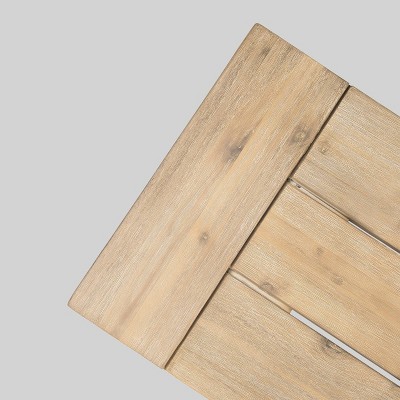 Betteravia Outdoor Acacia Wood Dining Bench with Brushed Mahogany Legs
