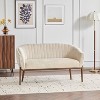 Christopher Knight Home Jonah Contemporary Channel Stitch Upholstered Loveseat with Curved Back Beige - 2 of 4