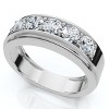 Pompeii3 Men's 1Ct TW Five Stone Diamond Wedding Ring 14k Gold or Platinum Lab Created - 3 of 4