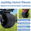 RISOKEYS Collapsible Wagon Cart,with 360° Rotating Rear Wheels & All-Terrain Tires, 300LB Capacity for Camping,Beach,Outdoor,Beige - 3 of 4