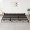 Twin Size Bed Frame, Metal Low Platform Bed Frame, with Wavy Pattern, Metal Slat Support - 3 of 4