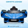 Ride on Sports Car 12V Battery Powered Car for Kids Licensed Corvette Toddles Electric Car Toy with Remote Control - 4 of 4