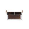 Cheung's Albina Wood & Galvanized Brown Organizer - 2 Slots - 3 of 4