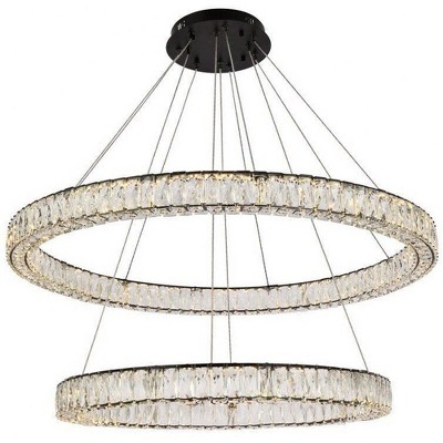 Elegant Lighting Monroe 2 - Light Pendant in  Black