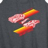Women's - Hot Wheels - Valentine's You Make My Heart Race Graphic Racerback Tank - 2 of 4