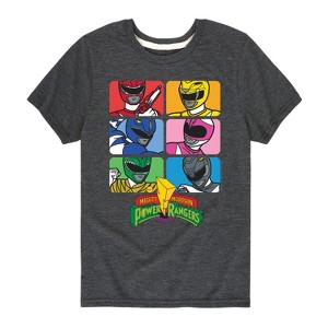 Boys' - Power Rangers - Character Group Block Short Sleeve Graphic T-Shirt - 1 of 3