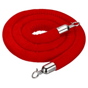 Unique Bargains Hotel Adjustable Velvet Stanchion Rope with Snap Hooks - 1 of 4