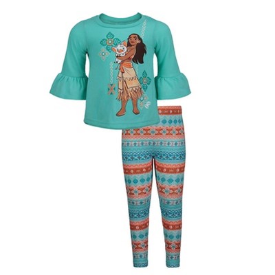 Disney Moana Girls Graphic T-Shirt and Leggings Outfit Set Little Kid to Big Kid