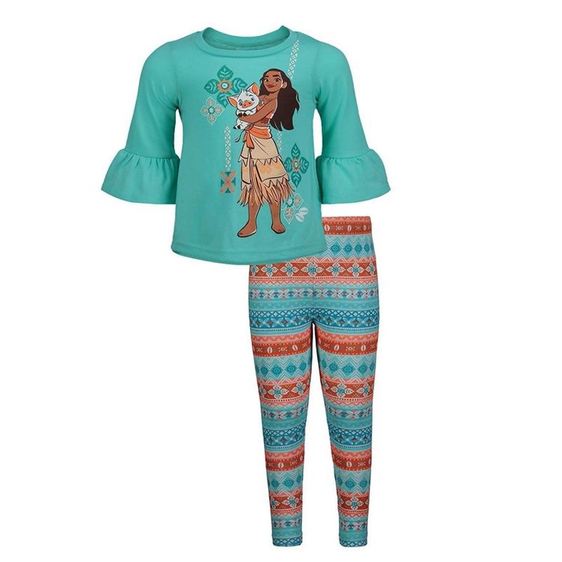 Disney Moana Girls T-Shirt and Leggings Outfit Set Little Kid to Big Kid, 1 of 8