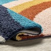Nuloom Ela Abstract 2x6 Runner Shag Indoor Area Rug for Living Room Bedroom Dining Room Nursery Entryway Hallway, Blue/Ivory - 4 of 4