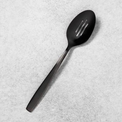 Matte Finish Slotted Serving Spoon Black - Hearth & Hand™ with Magnolia