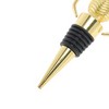 Unique Bargains Owl-Shaped Wine Stopper Aluminum Alloy TPR Black Gold Tone 1 Pc - 3 of 3