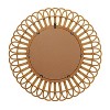 Bamboo Handmade Weaved Frame Wall Mirror with Beaded Accent Brown - Olivia & May - 2 of 4